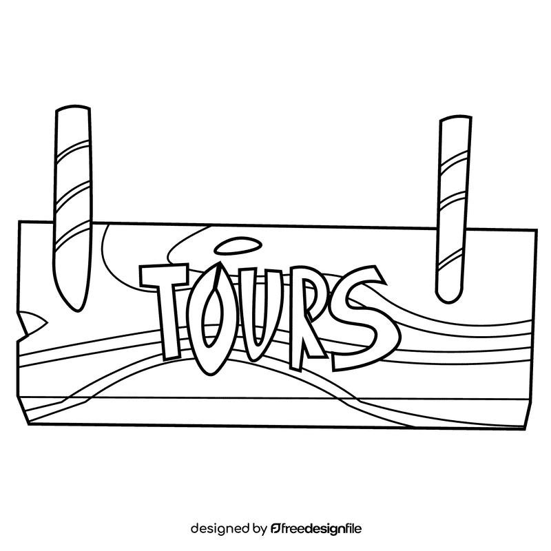 Guide tours black and white clipart