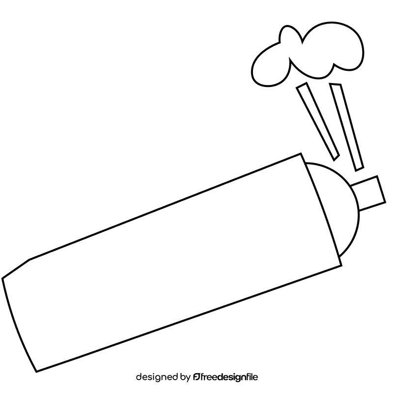 Hairdresser spray black and white clipart