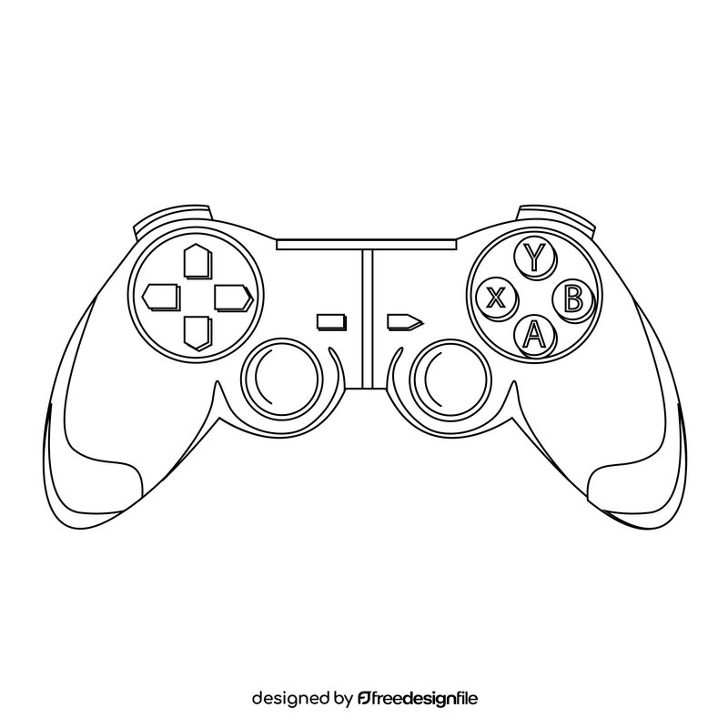 Joystick drawing black and white clipart free download