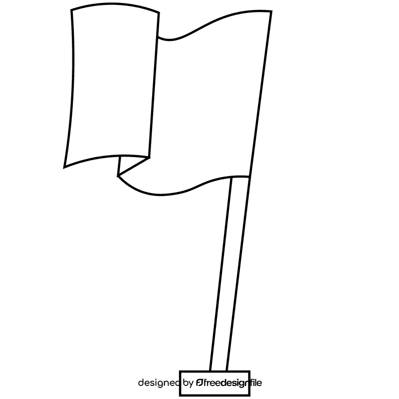 Horse racing flag black and white clipart