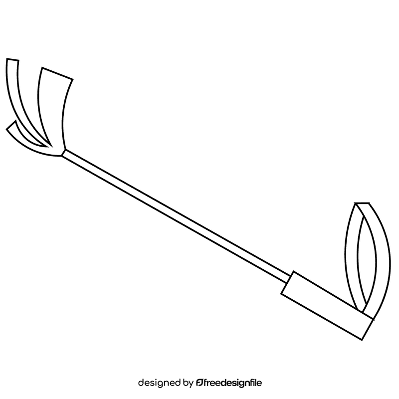 Horse racing whip black and white clipart
