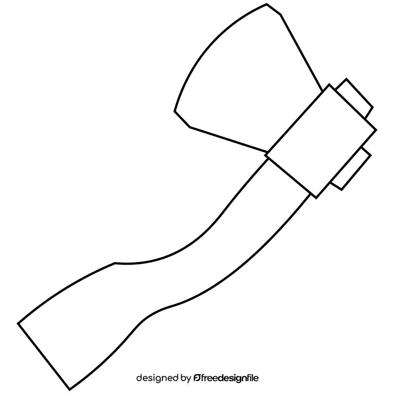 Hunter axe black and white clipart