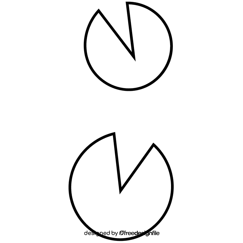 Hunter hoofs black and white clipart