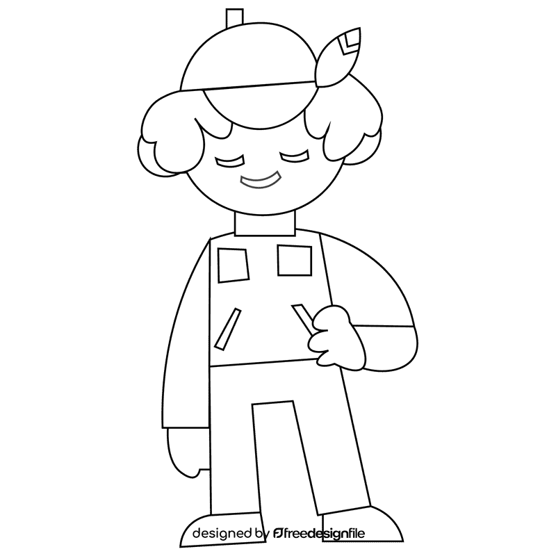 Hunter black and white clipart