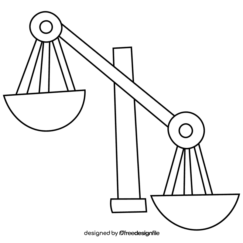 Jeweler libra scale black and white clipart