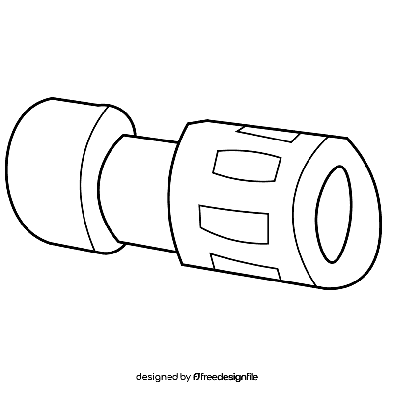 Jeweler scope black and white clipart