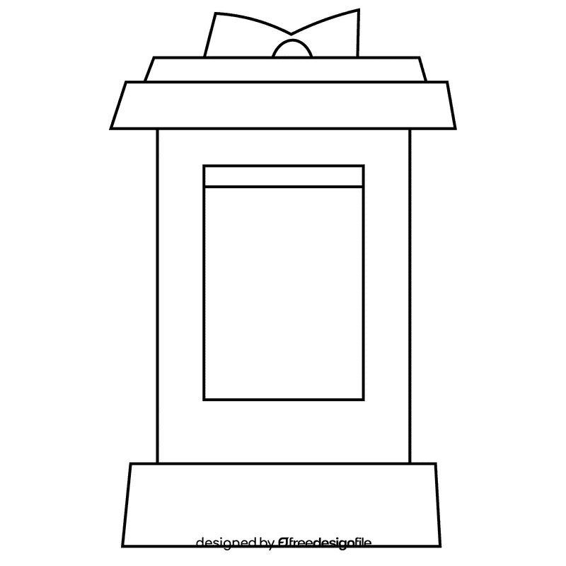 Judge cathedra black and white clipart