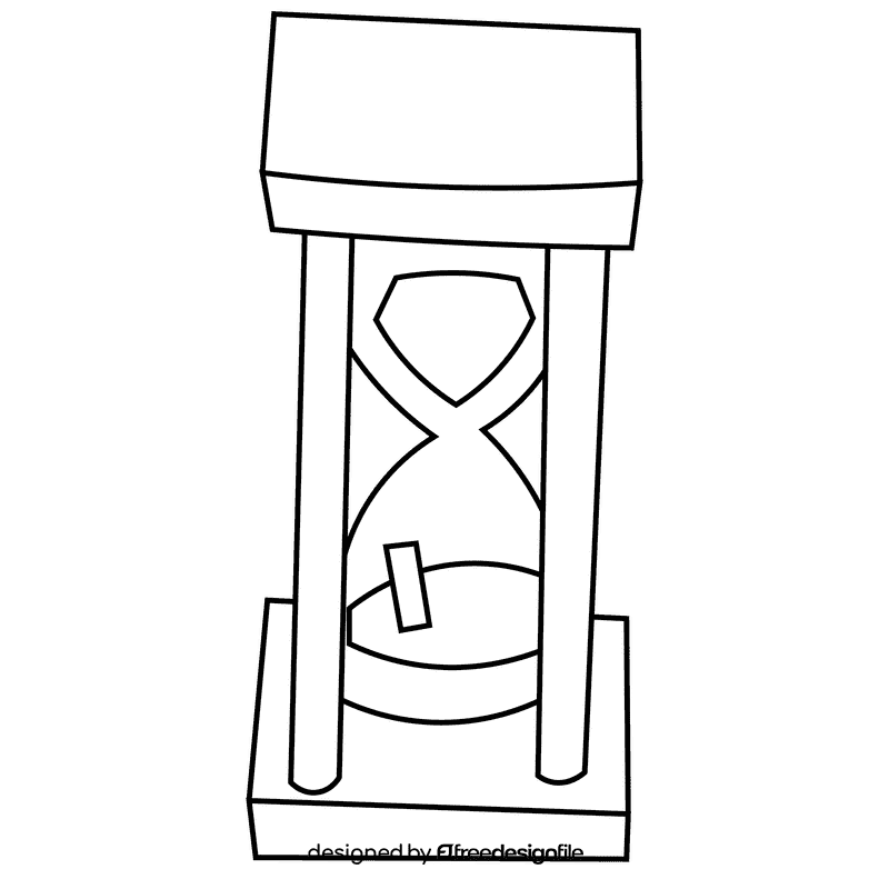 Judge time black and white clipart
