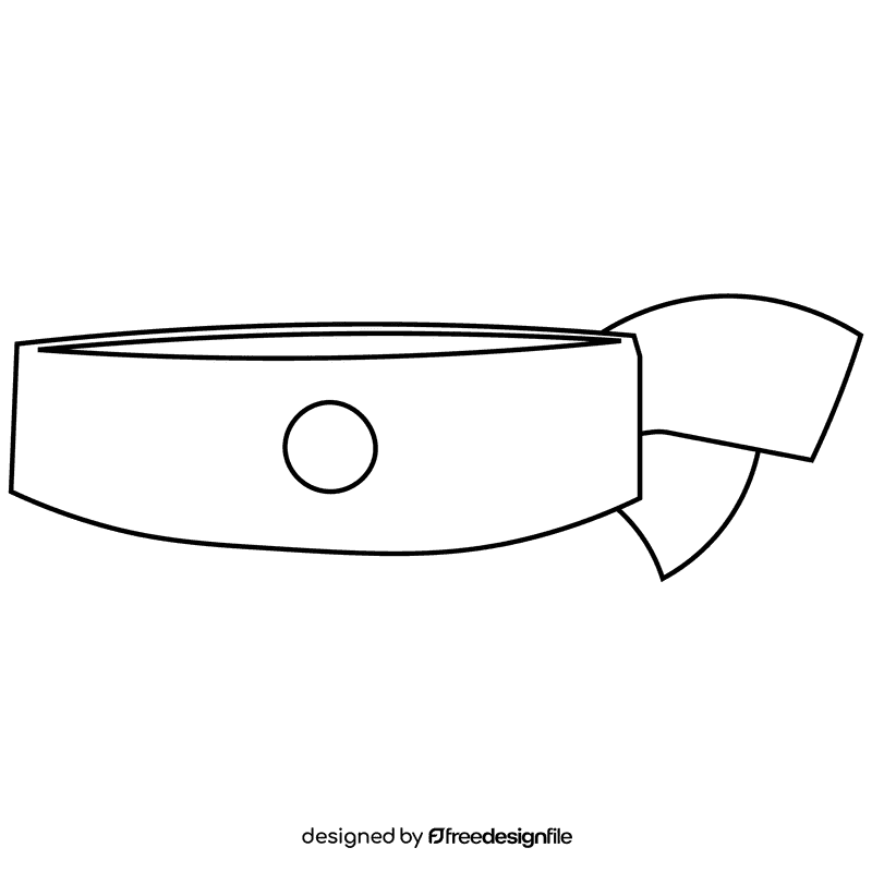 Karate belt black and white clipart