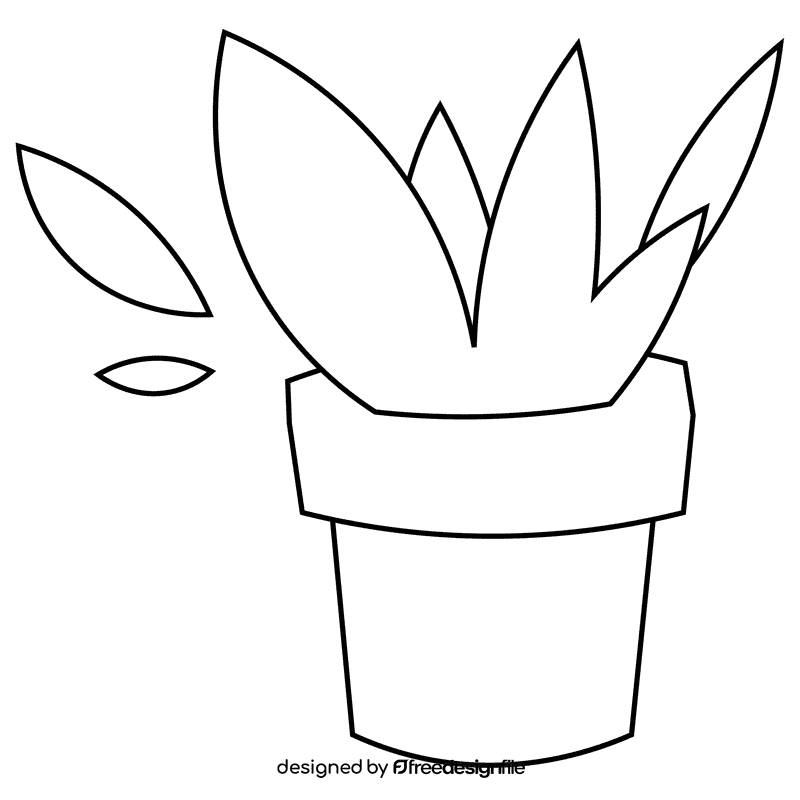 Librarian plant black and white clipart