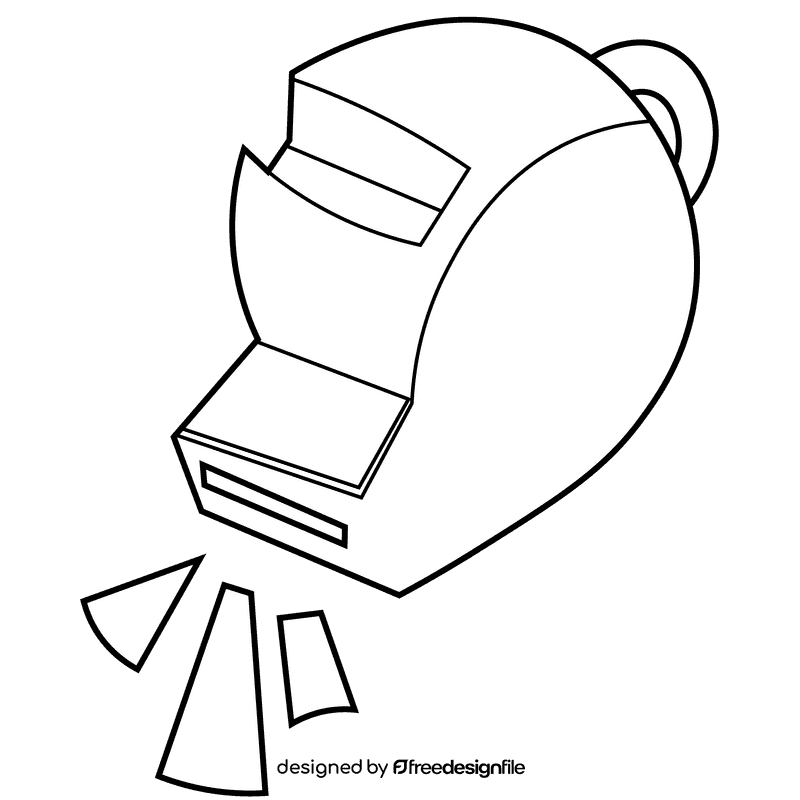 Lifeguard whistle black and white clipart