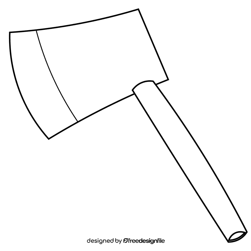 Lumberjack axe black and white clipart
