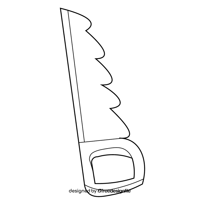 Lumberjack saw black and white clipart