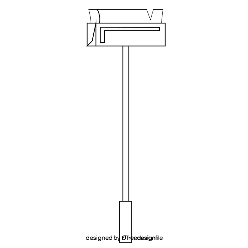Maid floor brush black and white clipart