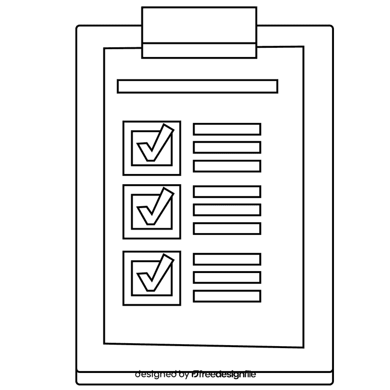 Manager list black and white clipart