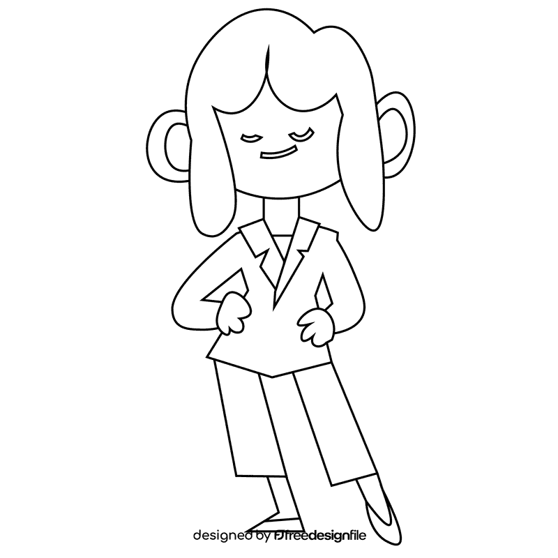 Manager black and white clipart