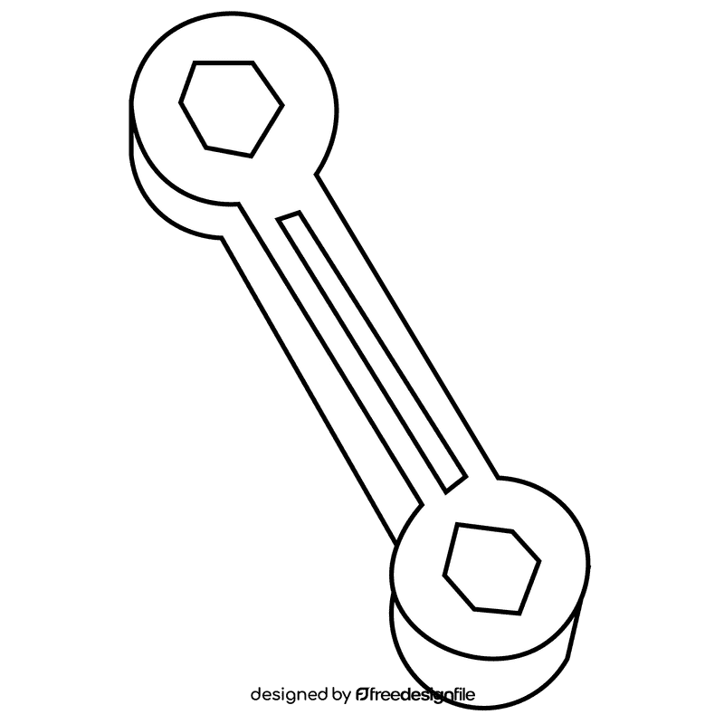 Mechanic instrument black and white clipart