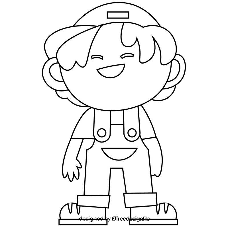 Mechanic black and white clipart