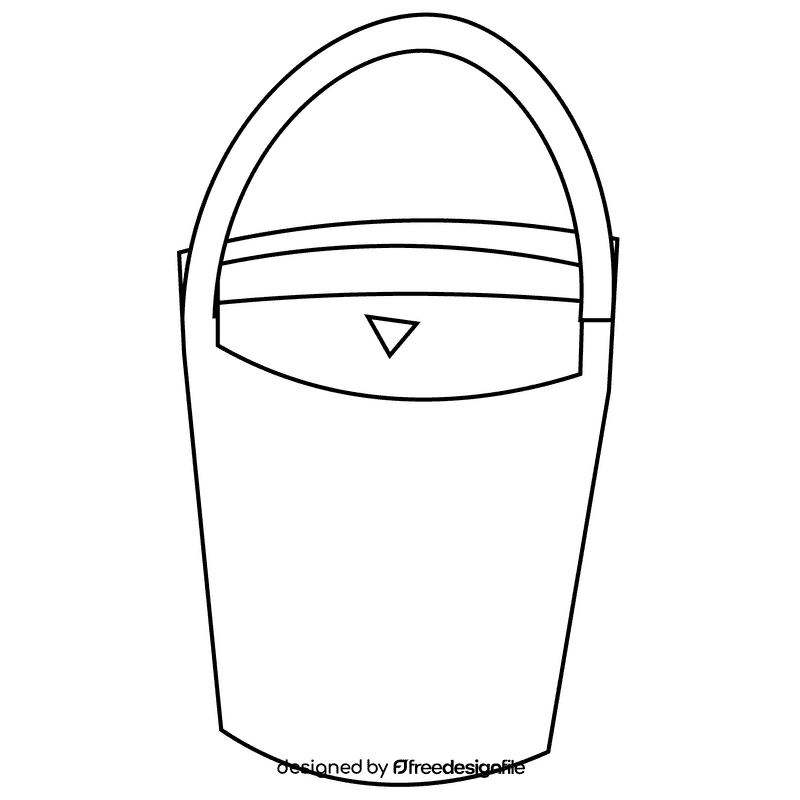 Dairy farmer milking bucket black and white clipart