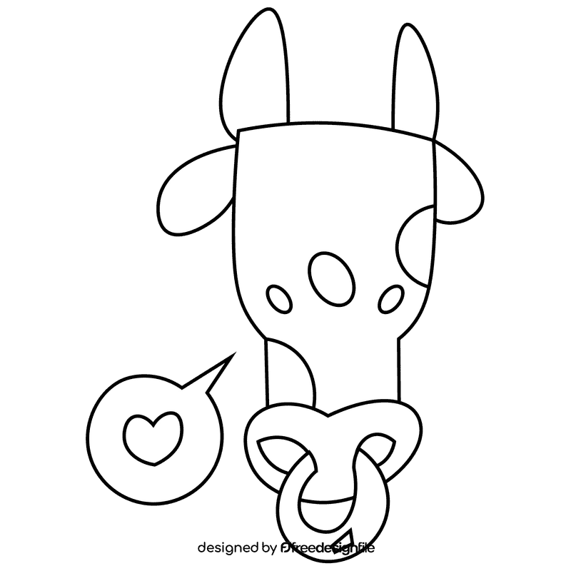 Dairy farmer milking cow black and white clipart