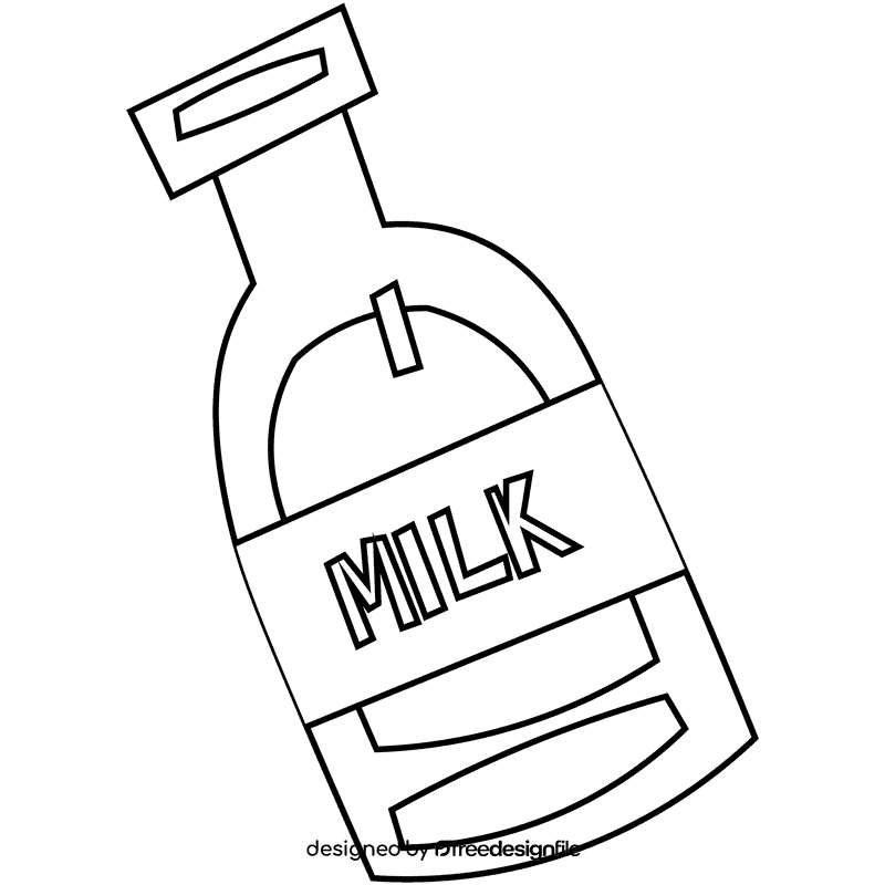 Dairy farmer milking milk black and white clipart