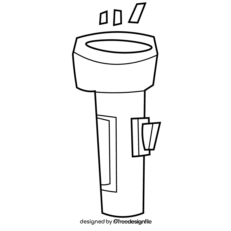 Miner lighter black and white clipart