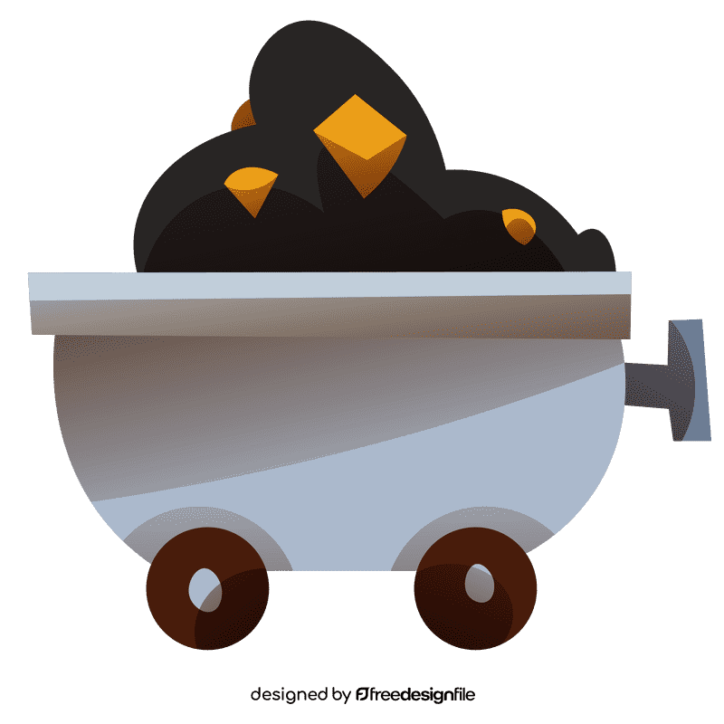 Miner minecart clipart