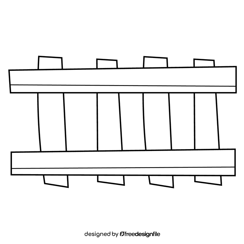 Miner rails black and white clipart