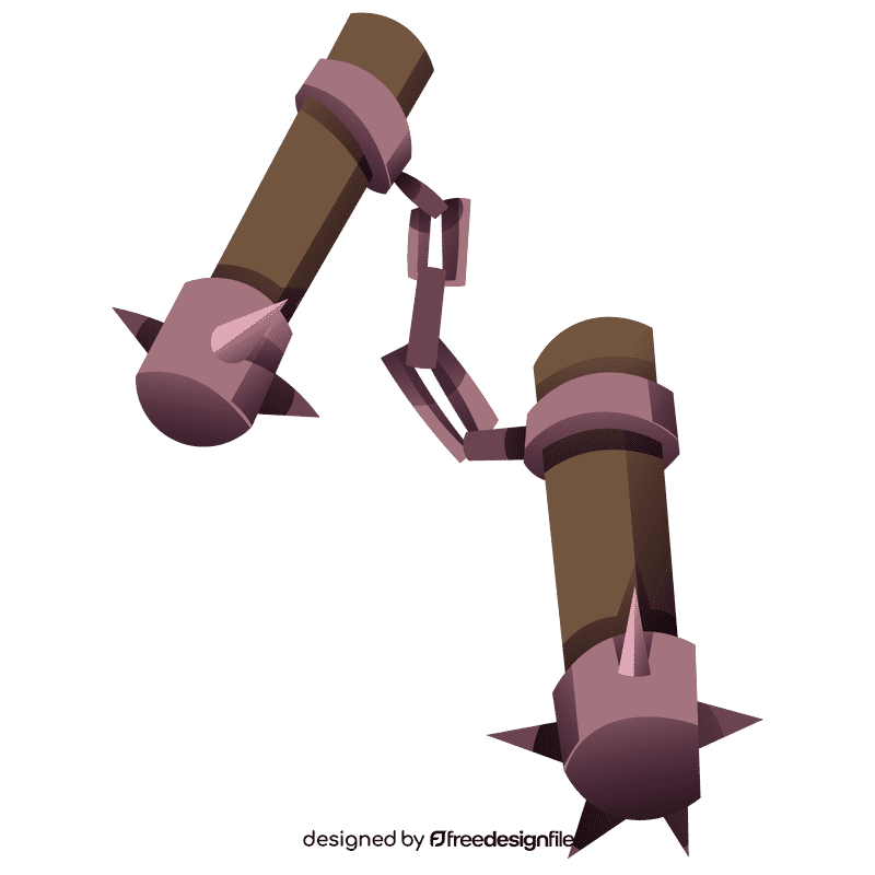 Ninja nunchucks clipart