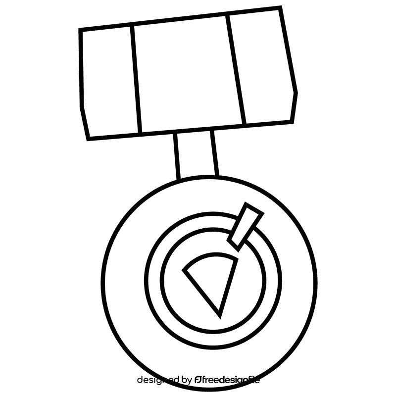 Paratrooper medal black and white clipart