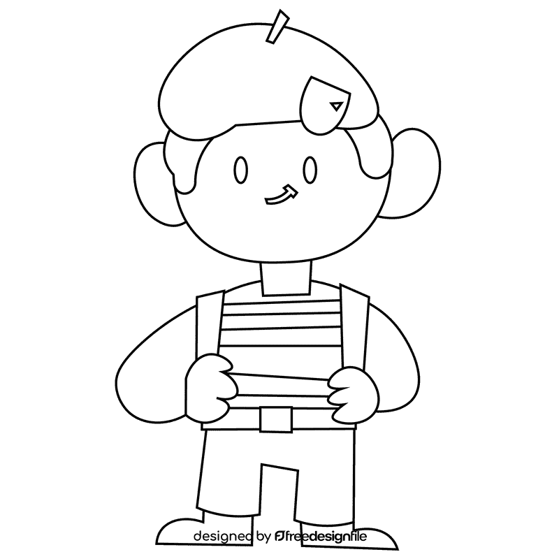 Paratrooper black and white clipart
