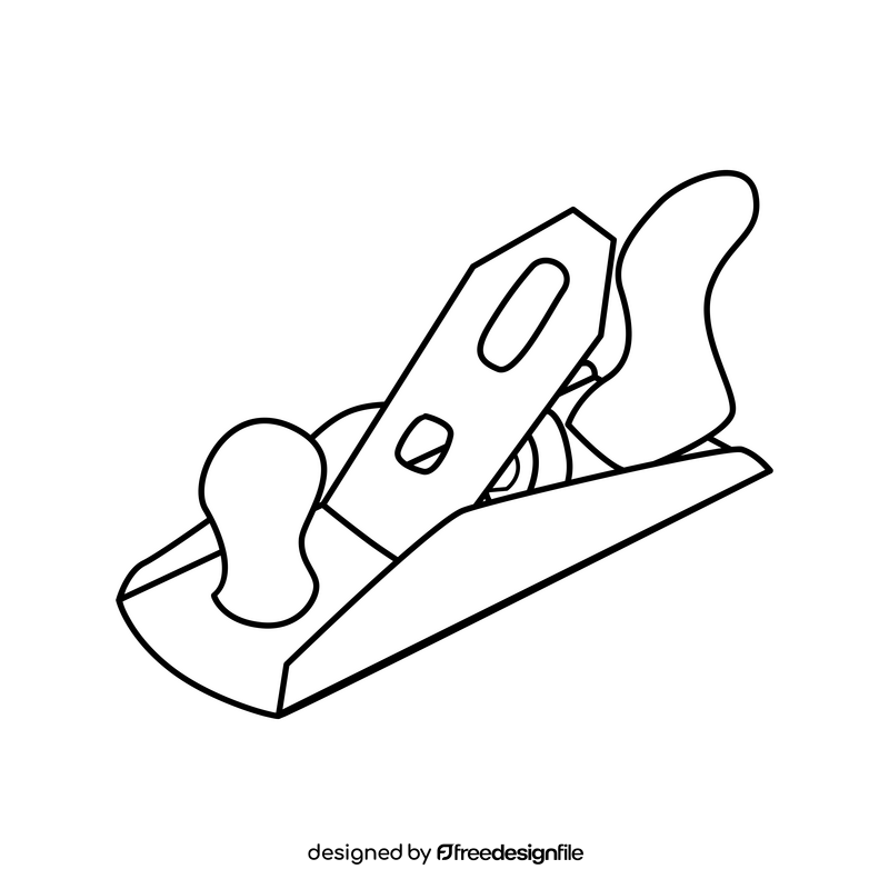 Wood planer drawing black and white clipart