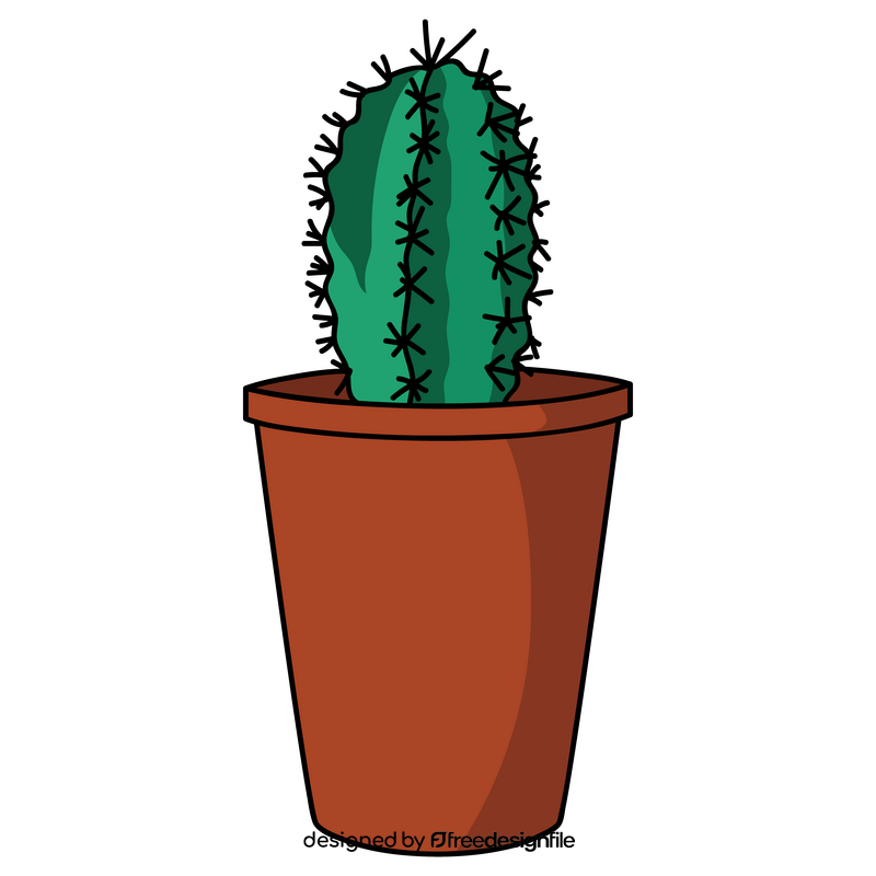 Cactus pot clipart