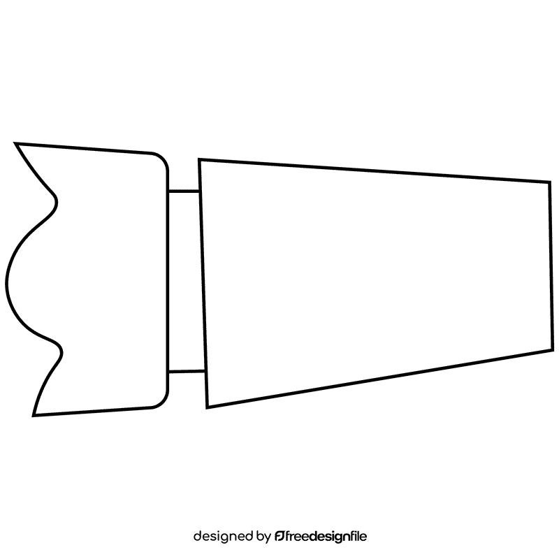 Photographer lens black and white clipart