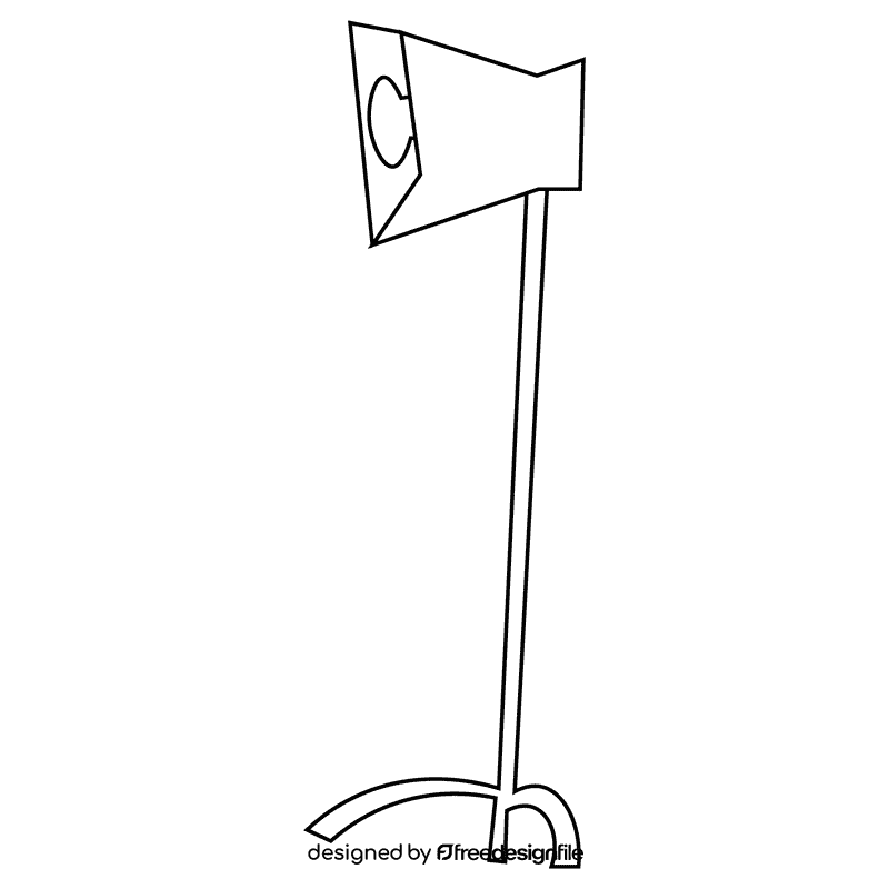 Photographer studio light black and white clipart