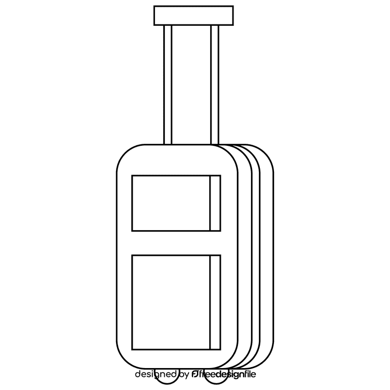 Pilot case black and white clipart