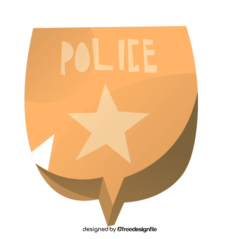 Policeman badge clipart