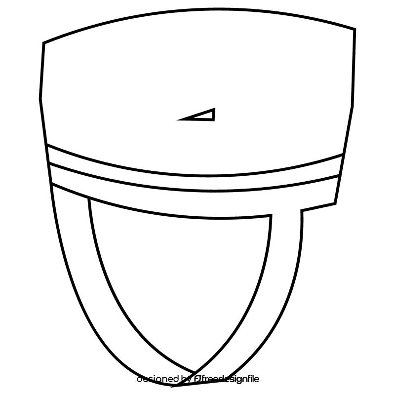 Porter hat black and white clipart