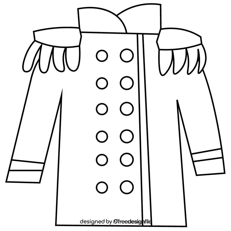 Porter suit black and white clipart