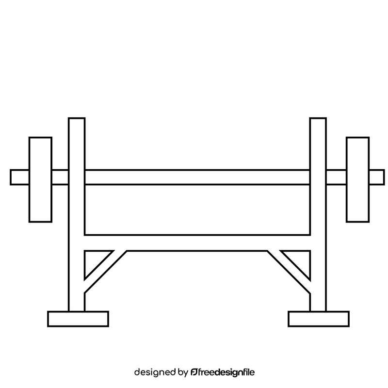 Powerlifter apparatus black and white clipart