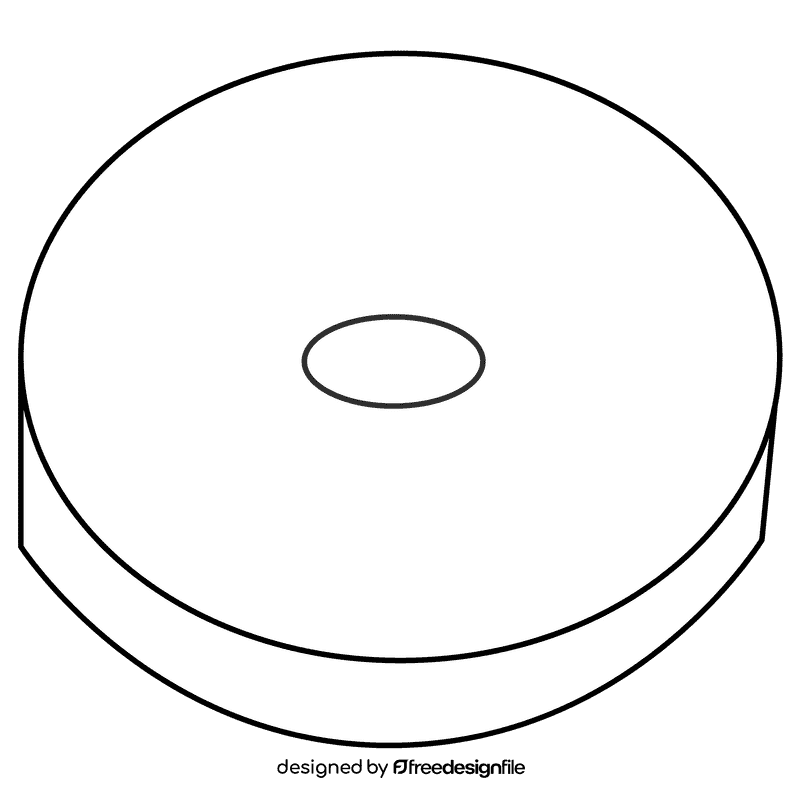Powerlifter disk black and white clipart
