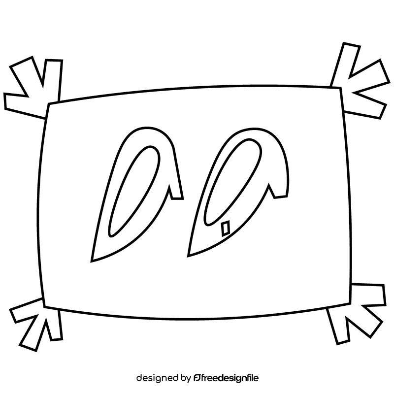 Princess boots black and white clipart