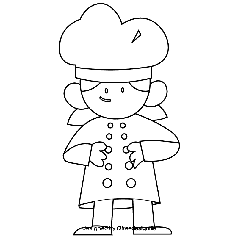 Cook black and white clipart