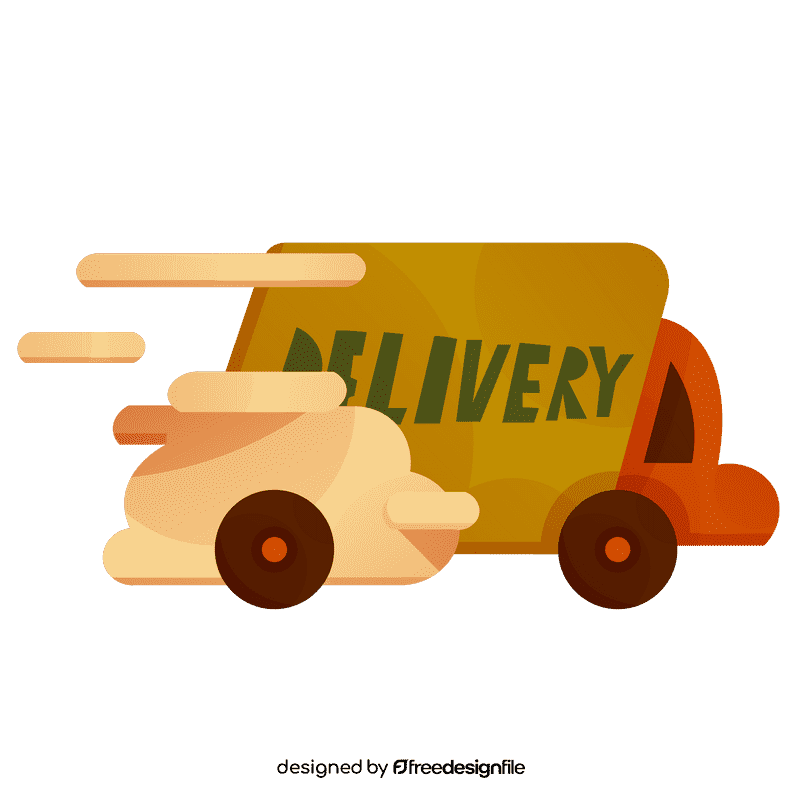 Courier car clipart