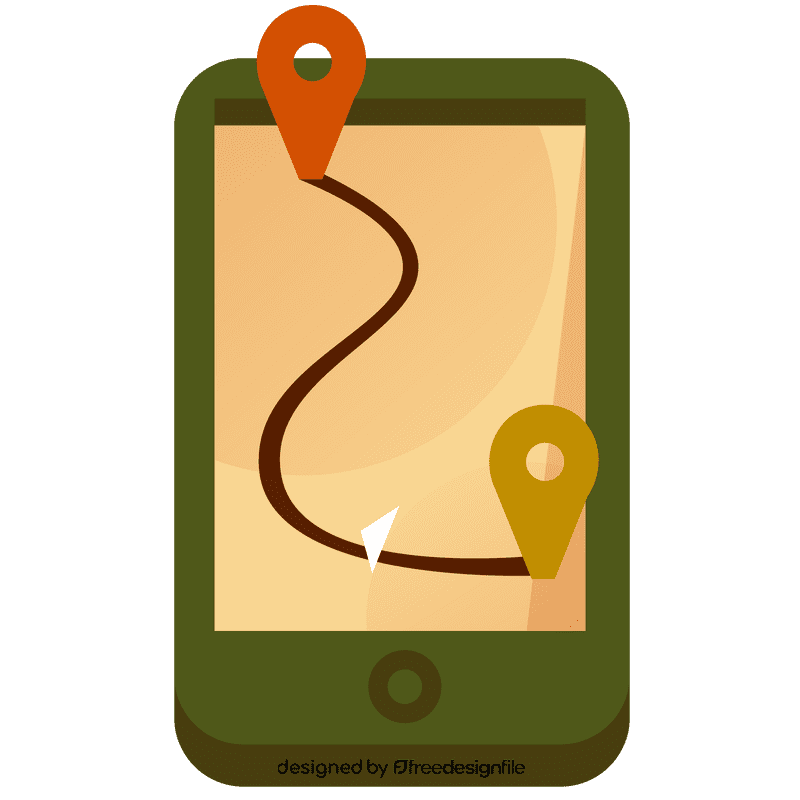 Courier path route clipart
