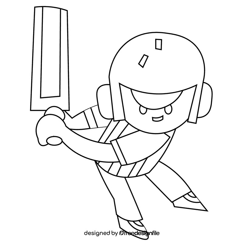 Cricket black and white clipart