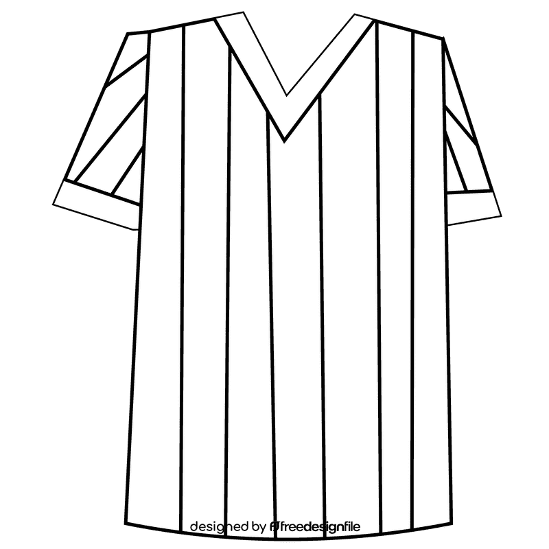 Cricket shirt black and white clipart