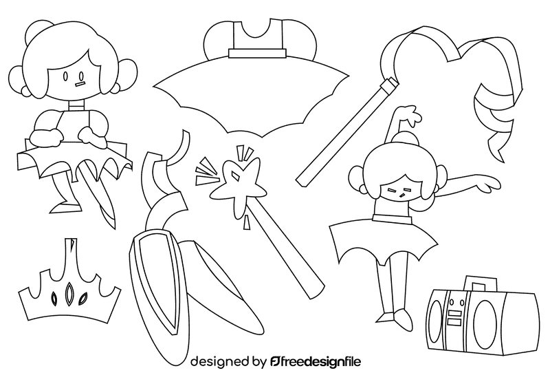 Dancer black and white vector