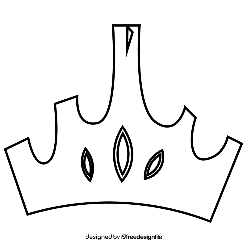 Dancer crown black and white clipart