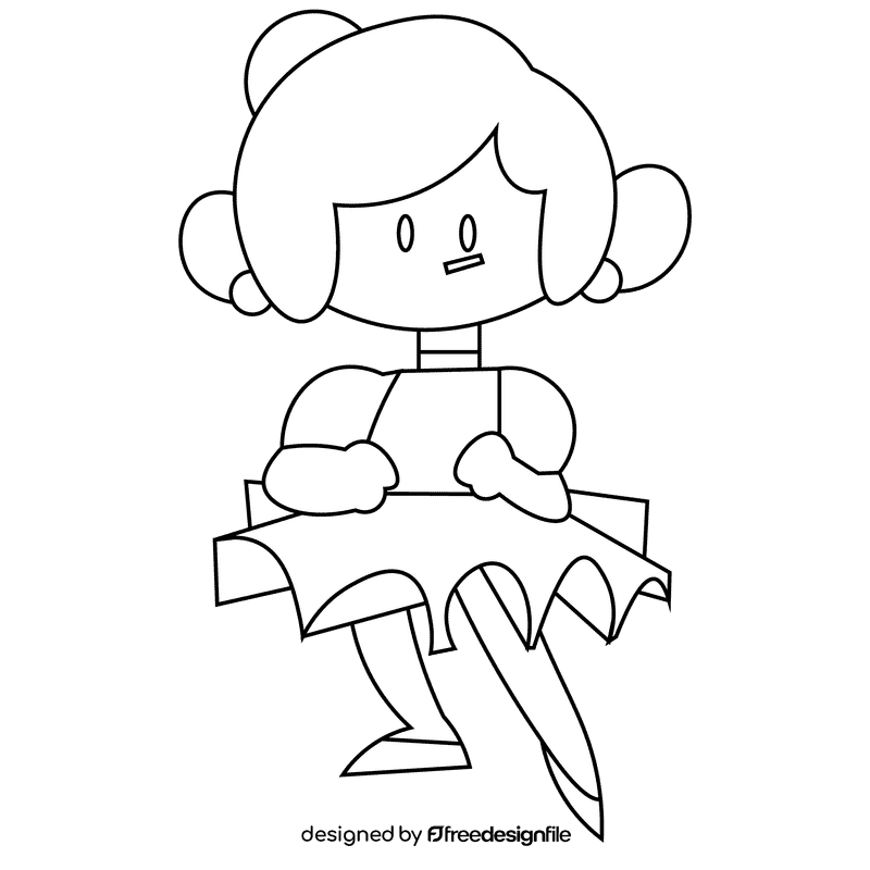 Dancer black and white clipart
